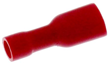Lumonic 25x Flachsteckhülse 0,5-1,5mm² | für Flachstecker 0,8 x 4,8mm | vollisoliert | Kabelverbinder ohne Löten | Kabelschuh aus Messing verzinnt | KFZ, Maschinenbau