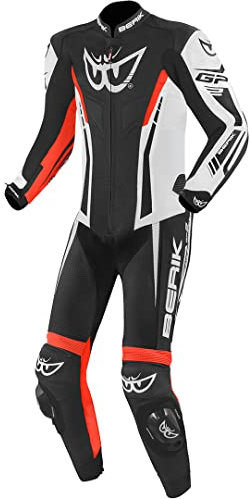 Berik Monza Combinaison moto une pièce en cuir, schwarz/weiß/rot, 58