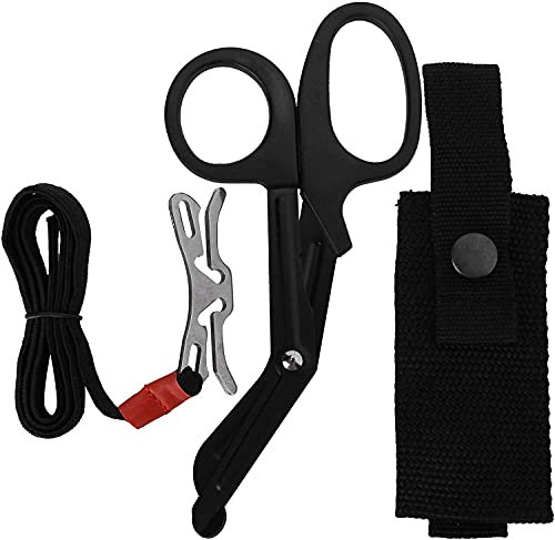 Relikee Botiquín de Primeros Auxilios para torniquetes, Bolsa de Tijera médica, con Tijeras de Vendaje + torniquete + Bolsa de Tijeras Kit de Trauma táctico al Aire Libre