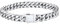 Bestyle Länge 21cm Silber Armband Herren 7mm breit Edelstahl Panzerkette Armkette schwer Glieder Link Kettenarmband