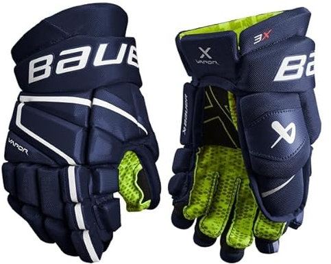 Bauer Vapor 3X Handschuhe Junior, Größe:11 Zoll, Farbe:Navy/Gold