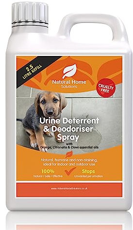 Eco Urine Deterrent & Deodoriser Spray Big Value 2.5L Refill Urine Stop for Cat And Dog Repellent Stop Cats And Dogs Repeat Marking Indoors And Outdoors 100% Natural Enzyme Urine Destroyer