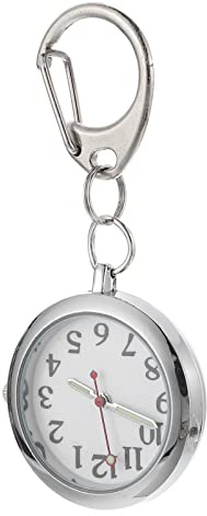 ULTECHNOVO Taschenuhr mit Leichtem Gehäuse aus Edelstahl Nachtleuchtende Krankenschwester und Clip für Krankenhausarbeit und Pflegepersonal