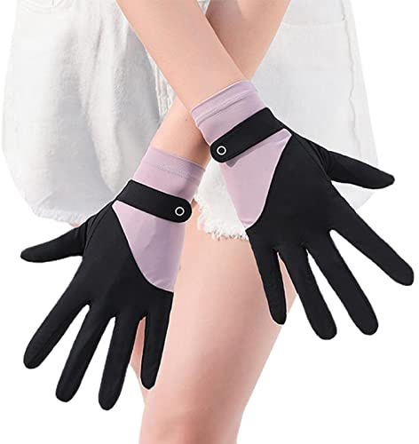 holexty Guantes UV | protección UV Seda Hielo Empalme Transpirables,Princesa Seda Hielo Verano para niños Dedo Completo Verano para Mujer