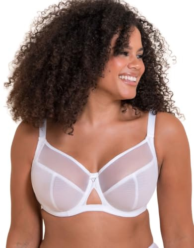 Curvy Kate Damen Victory 4 Part Balcony Bra Balconette-BH, Durchsichtig, White, 90GG