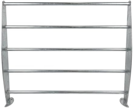 Fratelli Biasco Ringhiera Esterna Zincata, Recinzione Modulare a 5 Barre, Corrimano per Veranda e Giardino, Fissaggio a Pavimento, Modulo da 90X100 CM