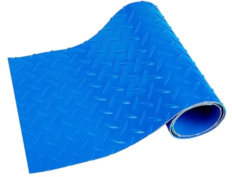 2pcs Floor Mats Water & Stain Resistant,Flooring Rolls Bathroom Mats, 1.5mm Thick Bule PVC Floor Runner for Swimming Pool Ladder Mat (Color : Bule1, Size : 60x23cm)