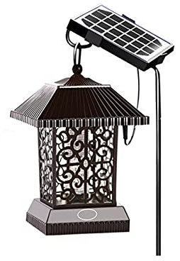 TEmkin Tueur de Mouches Solaire pour la Maison, intérieur et extérieur, Lampe Anti-moustiques avec lumière UV, piège à Mouches électronique, piège à Mouches, Cuisine, A