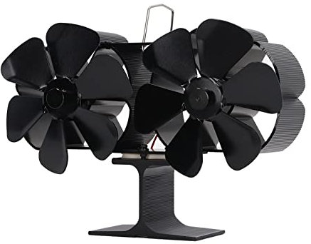 Holzofenventilator, 6 Flügel, Wärmebetriebener Kaminventilator, Geräuscharm, Größeres Luftvolumen, Kaminventilator für Holzofen, Holzbrenner