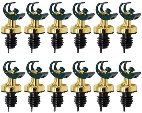 Set of 12 Leak Proof Oil Bottle Stopper Liquor Dispenser Wine Pourer Lock Plug Wine Bottle Pourer