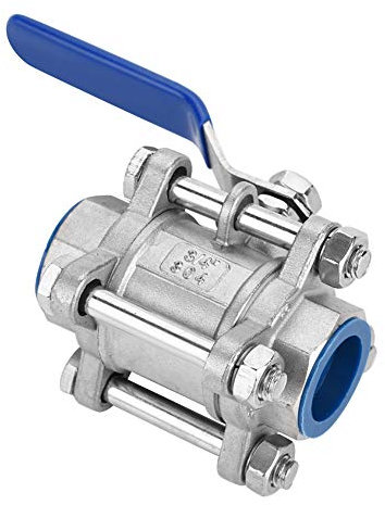 Dreiteiliger Kugelhahn aus Edelstahl 304 Mit Innengewinde 3 oder 4 NPT 1000WOG, Geringer Flüssigkeitswiderstand Sorgt für Hohe Geschwindigkeit, Einfache Bedienung, Schnelles