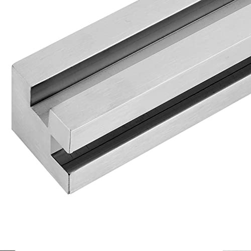 Edelstahl Glas Geländer Pfosten mit Schrauben für Balkon Pool Deck Heavy Duty Balustrade Deck Geländersystem Glaszaun Klemmstange für Veranda Glaszaun