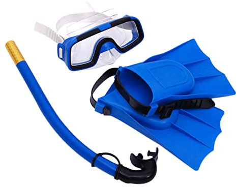BESPORTBLE Taucherbrille Vollmaske Für Junge Mädchen Mit Verstellbarem Kopfgurt Schnorchelset Inklusive Schwimmflossen Für Unterwasserabenteuer Aus Strapazierfähigem