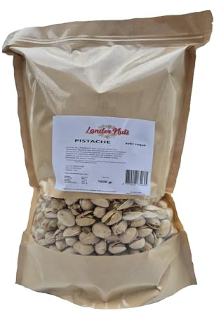Pistaches Extra avec coque Non salées [1.8 Kg] ✓ Nature, Landernuts