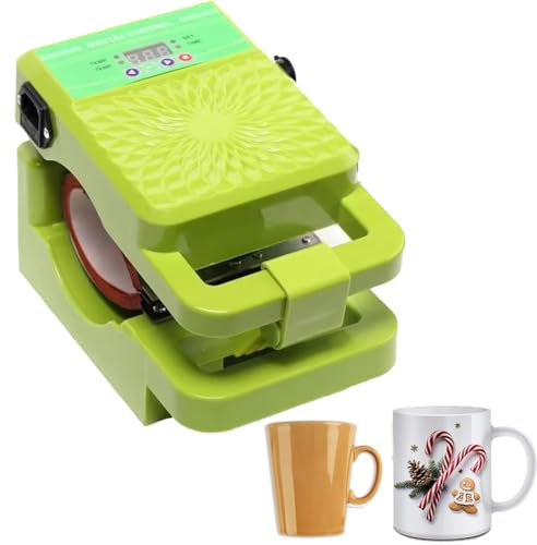 Mini pressa a Caldo per Tazze, Macchina Portatile per trasferimento Termico di Tazze, pressa a Caldo per Sublimazione per Tazze da caffè da 11 Once e Tazze Tumbler.