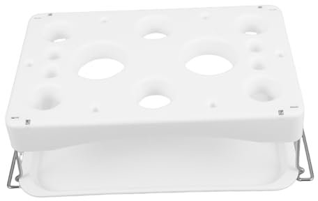 Garneck Soporte Para Manga Pastelera: Soporte Para Manga Pastelera Con Múltiples Cavidades Y Bandeja. Herramienta Para Decorar Pasteles Con Boquillas De Glaseado. Diseño Compacto Para Los