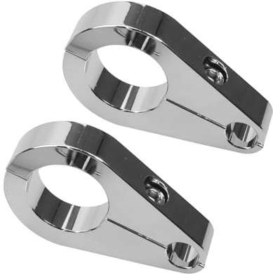 1.5 Clutch Throttle Cable Clamp Brake Line Clips Fit for Harley Can-Am Honda Kawasaki Suzuki Yamaha Polaris, 2 Pack, Silver