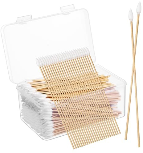 OUNONA 500stücke Teiliges Präzisions-wattestäbchen Mit Spitzen Spitzen Für Ohrenreinigung Nagelpflege Und Make-up-applikation Vielseitige Watteapplikatoren Aus Weichem Baumwollmaterial