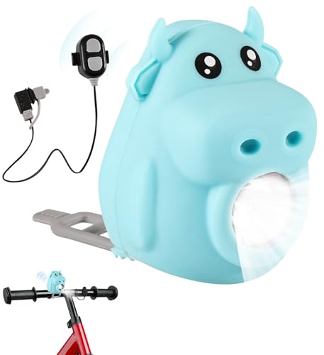 Lumière LED rechargeable par USB, étanche, avec 3 modes et 5 klaxons, lumière d'avertissement en silicone pour scooter, sac à dos, poussette, sécurité extérieure ou randonnée (bleu)