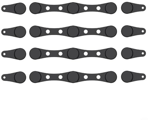 Violiica Lot de 4 supports magnétiques en silicone pour friteuse à air, rouge, noir, gris, papier sulfurisé sécurisé pour une cuisson sûre (noir)
