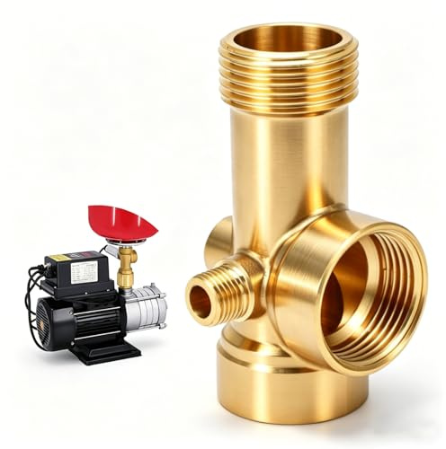 Ticfox Racor de 5 vías de latón, Racor de tubería de 5 vías de latón G1 G1/4, conector para tuberías de agua, petróleo y gas para cocina y baño