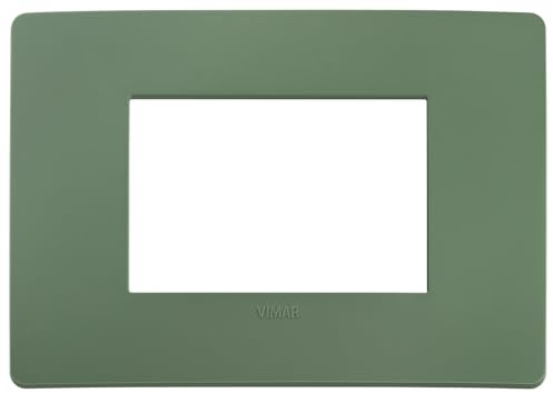 Vimar 14653U.17 Plana Up placca 3 mod centrali 12.3x8.6x0.97cm, salvia matt