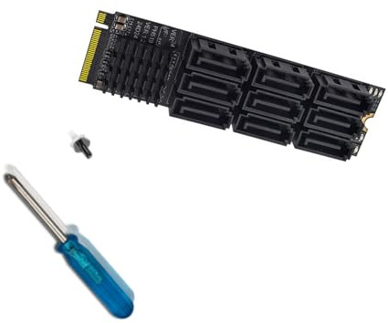 REITINGE 9-Port PCIe SATA3-6-Gbit/s Speichercontrollerkarte für Server Workstations und RAID Arrays. PCIe Host Controller
