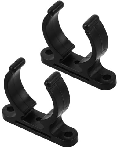 SOLUSTRE 2pcs Nylon Clamp Yacht Accessories Pipe Port Pipe Connection Clamp Black Reusable Secure Fastening Marine Use Boat Hardware