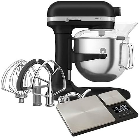 KitchenAid Artisan Matte Black 6.6L Bowl Lift Food Mixer