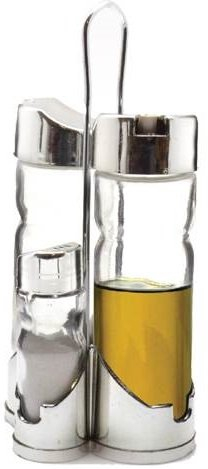 AVENUELAFAYETTE Set Huilier et Vinaigrier en Verre