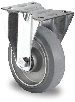 Schwerlastrollen 100 mm Vollgummi Rad 200 kg Tragkraft Transportrollen Bockrolle