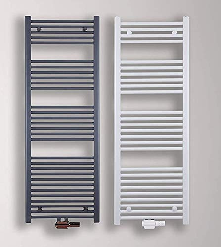 MC Heat Premium Badheizkörper (500x1800 mm Anthrazit) - Handtuchheizkörper - Handtuchwärmer mit Mittelanschluss