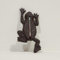HOMESCAPES Brown Cast Iron Garden Thermometer Wall Mounted Garden Frog Shaped Temperature Gauge