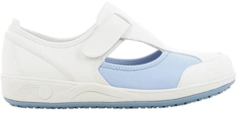 SAFETY JOGGER Safety Shoes for Women 6 UK - Camille - Lightweight Comfortable Velcro Work Shoe, Ideal for Nurses, Kitchen or Indoor, Non Slip and Shock Absorbing, Oxypas Blue