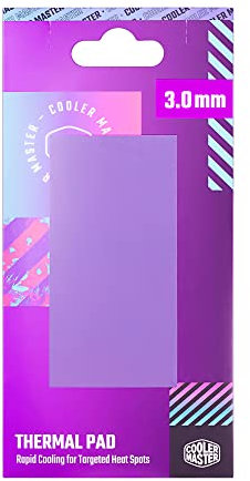 Cooler Master Thermal Pad - Conductivité Thermique 13.3 W/mK, Améliore le Refroidissement des Composants PC, Électriquement Non Conducteur, Adhésif Double Face, Facile à Appliquer - 95 x 45 x 3.0mm