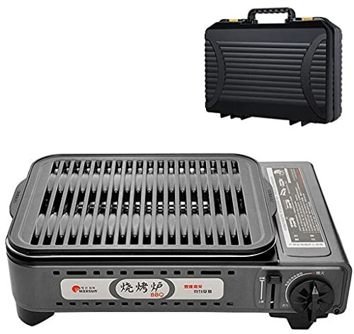 XSWLYY camping stove BBQ Meat Plate Countertop Butane Stove – 8,000 BTU, Professional Quality, Portable, with Carry Case, High Performance, Electronic Ignition butane gas stove (Color : A)
