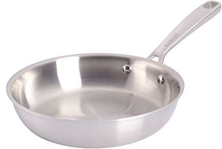 Babish 8 Inch Stainless Steel Triply Professional Grade Fry Pan