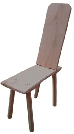 Sonder Mittelalterliche Bank 70cm lang, mit seitlicher Rückenlehnezum stecken, aus Eiche 25-30 mm mit 8-kantigen Beinen für Larp, Reenactor, Tavernenbestuhlung