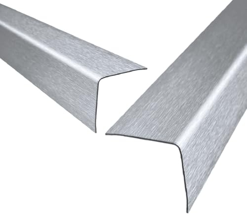 Edelstahl Winkelprofil 2000mm 90 Grad Winkelprofil 50x20 mm Schenkelinnenmaß aus Edelstahl k240 geschliffen 0,8 mm stark Eckprofil VAEdelstahl Kantenschutz