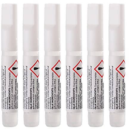 6 Stück Nagelkleber für Acrylnägel Schnelltrocknend Falsche Kleber Dicht Gute Klebrigkeit Maniküre Salon Zubehör Dekoration