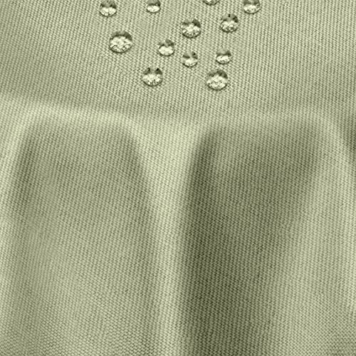 DecoHomeTextil Leinen Optik Tischdecke Oval 135 x 180 cm Salbeigrün | wasserabweisend, fleckenabweisend, abwaschbar, Lotuseffekt