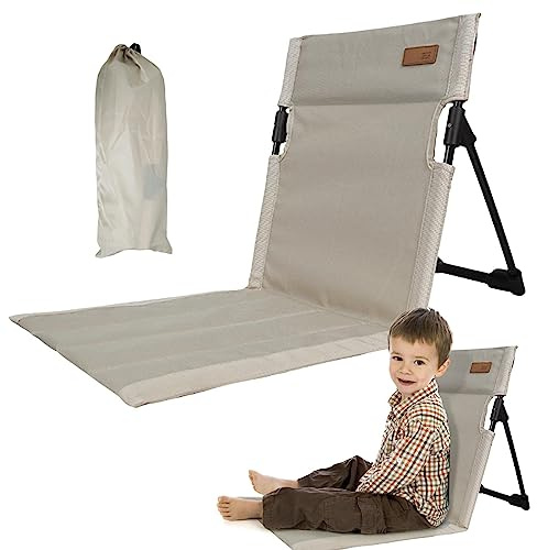 Gudan Silla De Soporte Dorsal Para La Playa | Asiento Plegable Con Respaldo | Silla De Playa Ligera | Cojín De Camping Con Soporte Dorsal | Para Persona Delgada Tiendas Balcones, 39x60x39.5cm
