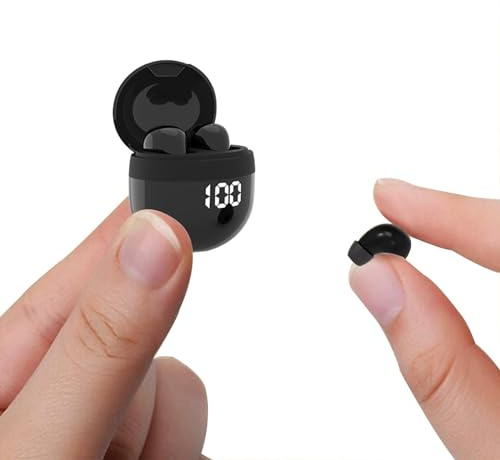 Mini unsichtbare Kopfhörer Bluetooth kabellos in Ear kleinste drahtlose schnurlose Ohrhörer Wireless Earbuds Headphones Ohrstöpsel für kleine Ohren Gehörgänge versteckt Kopfhörer Headsets für Arbeit