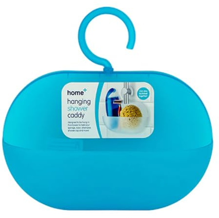 Zale Yardley Panier de douche à suspendre pour baignoires et cabines de douche, panier de douche à suspendre pour ranger savon, shampooing, accessoires de salle de bain (bleu)