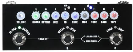 CUBE-BABY Guitar Multi-Effects Pedal with 8 IR Cabinet Simulations, Rechargeable Battery, and Precision Tuner