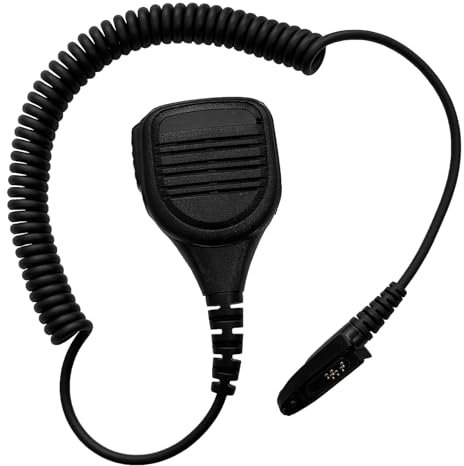 Radtel Altoparlante Impermeabile e Resistente RT-880 UV-98 Plus, Microfono Walkie Talkie con Cancellazione Rumore Jack 3,5 mm, Microfono PTT a Spalla
