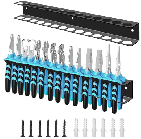 Tånghållare väggfäste, 2 stycken verktyg vägghållare, snabb att montera, platsbesparande perfekt garage arrangör, för tång, skruvmejsel och hammare – 40 cm