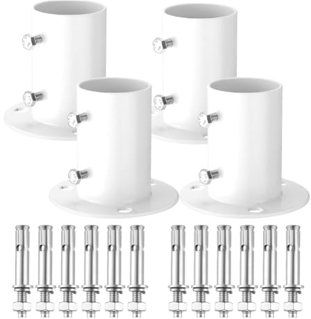 Huudngeje 4 Pcs Bride de Pont de Piscine Brides D'Échelle de Piscine en Acier Inoxydable pour les Échelles de Piscine de 1,5 Au-Dessus Du Sol et les Mains Courantes pour L'Échelle de Piscine Au-Dessu