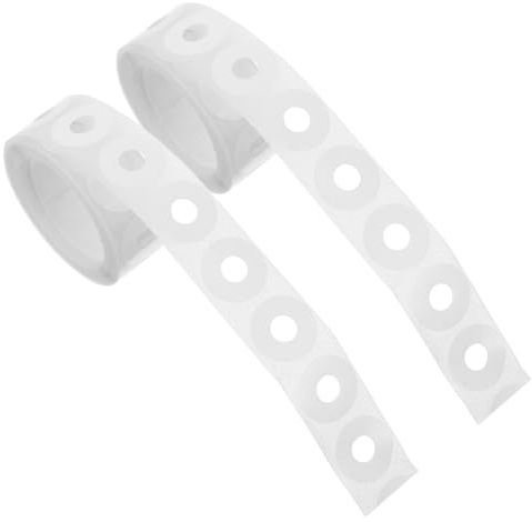 Hemobllo Etiquetas Adhesivas De Refuerzo Para Perforadoras Redondas 500 Piezas Tamaño Estándar Pvc white Protección Para Agujeros Perforados Uso Escolar y Oficina