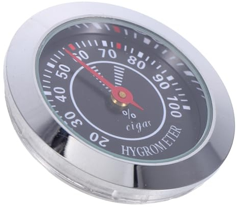 TOGEVAL Hygromètre Rond Mécanique de Précision pour Cave à et Boîtes à Compact Pile Mesure Fiable Dhumidité pour Humidor et Étuis à Violon